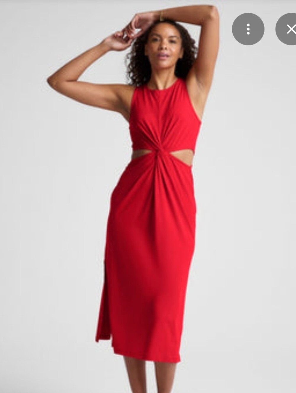 Beyond Yoga Around The World Front Twist Dress - Red
